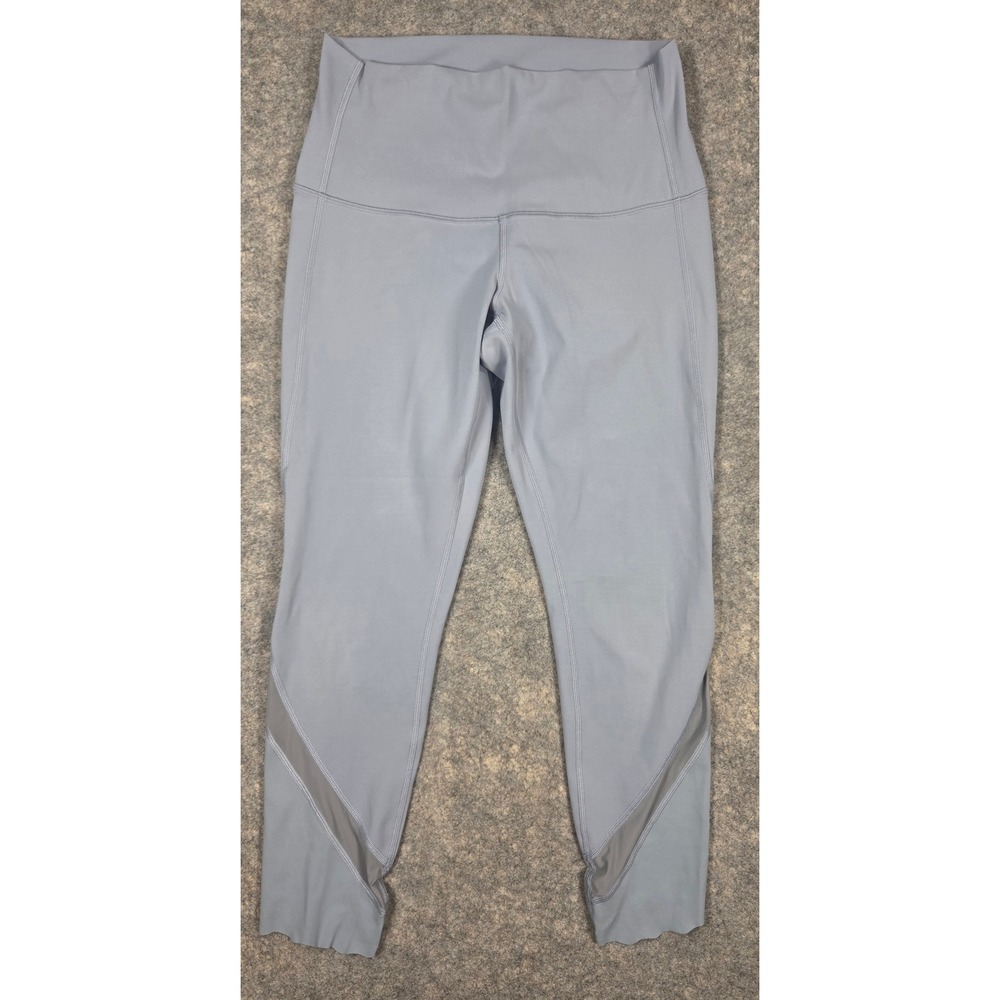 Lululemon Wunder Under Align High-Rise Crop 23 Scallop Mesh Leggings Blue Size 8